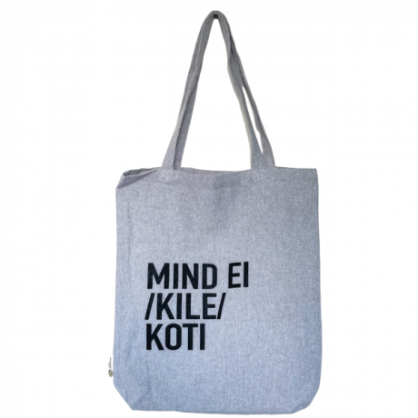 Hüüp taaskasutatud kangast kandekott - Mind ei kile koti, hall