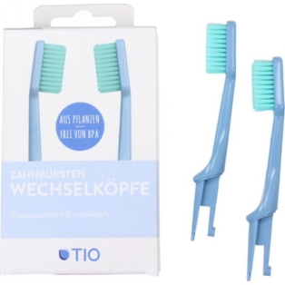 TIO bioplastikust hambaharja vahetusotsikud (sinine medium soft)