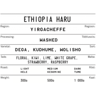 KOKOMO kohvioad Ethiopia Haru